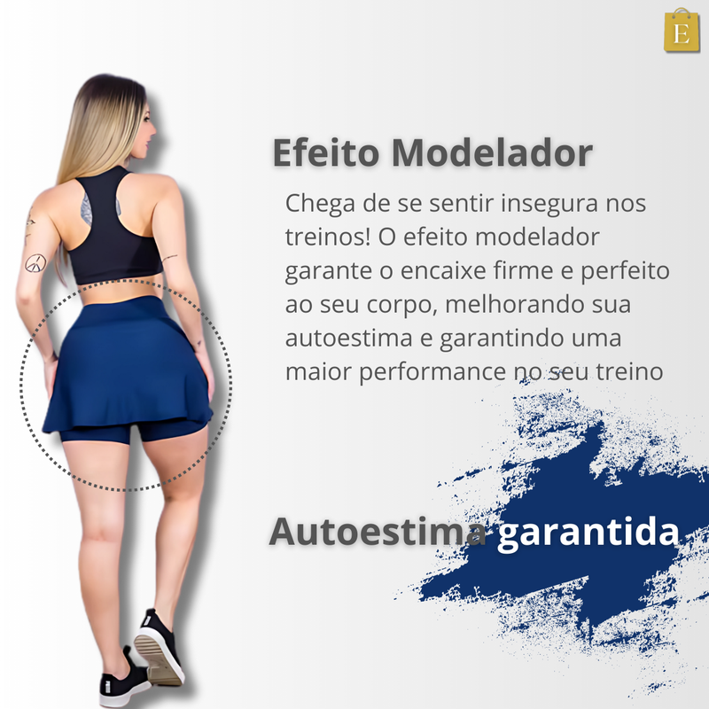 Short Saia Feminino Fitness para Academia ou Crossfit