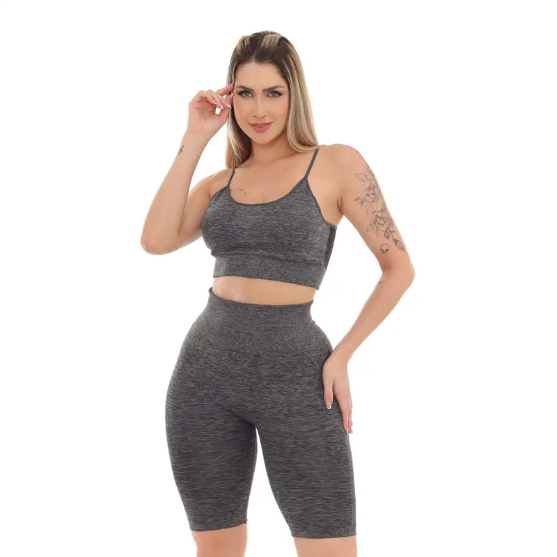 Conjunto Feminino Fitness - 3 Peças