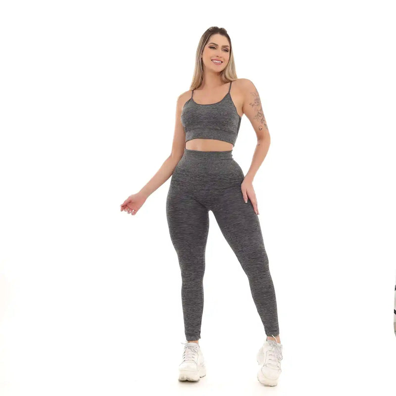 Conjunto Feminino Fitness - 3 Peças