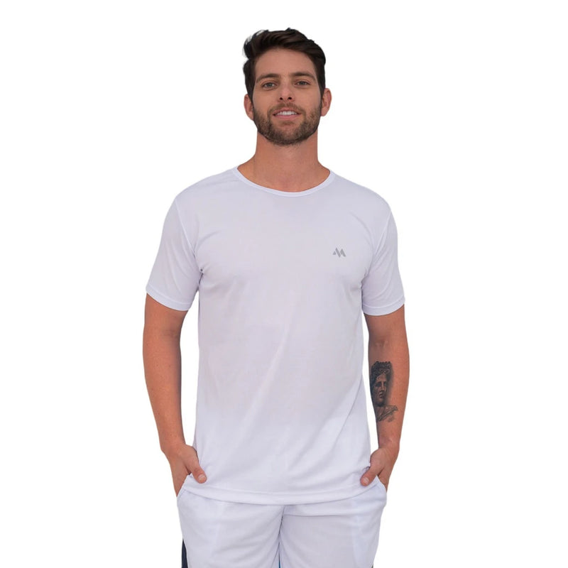 Camiseta Slim Masculina Dry Fit Branca