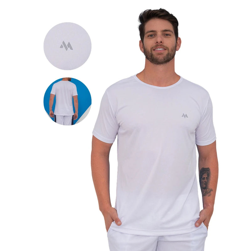 Camiseta Slim Masculina Dry Fit Branca